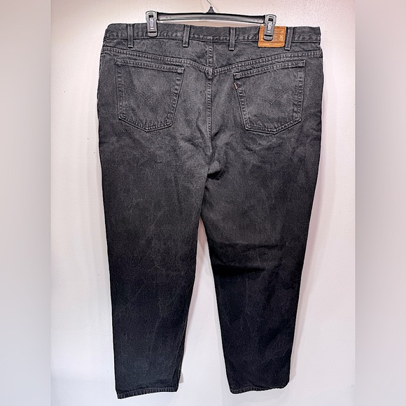 Vintage Levi’s 545 Loose Fit Black Denim Jeans 100% Cotton Made in the USA 50x34 - Picture 1 of 4